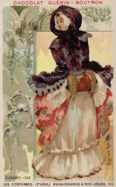 Dama de moda, 1750 de French School